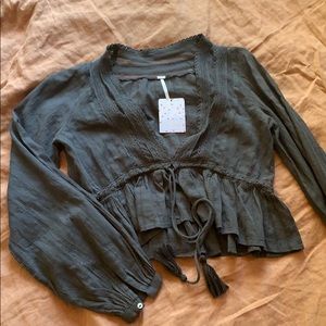 Brown Free people crop top